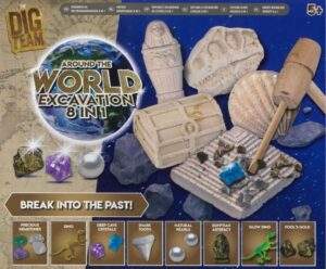 8 in 1 around the world excavation activity kit