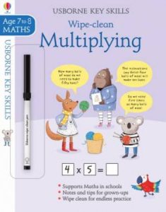 usborne wipe clean multiplication book ages 7 - 8