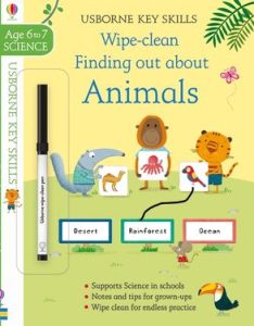 Usborne Little Wipe-Clean Book: Learning About Animals