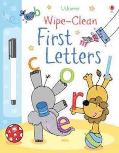 usborne wipe clean first letters book